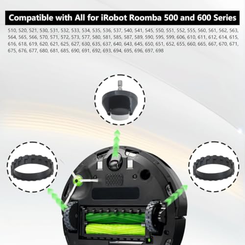 Upgraded 2-Pack Caster Tire Ball Set for i-Robot Roomba 500 and for 600 and for i Series Models