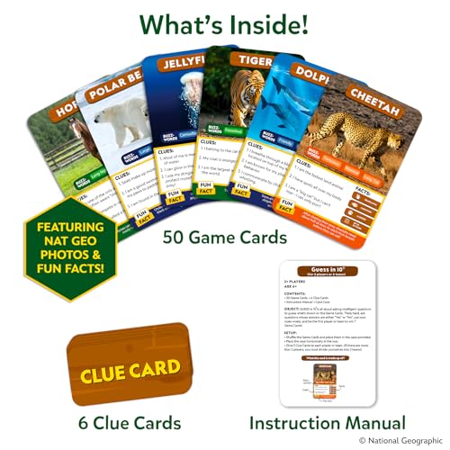 Skillmatics Guess in 10 Game – National Geographic Animals, Gift for Kids - style: 1. National Geographic