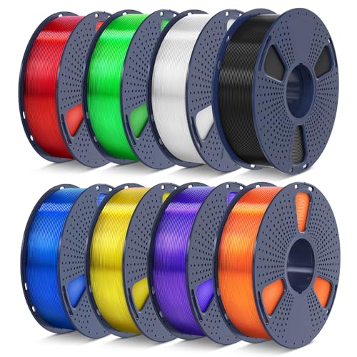SUNLU 250g Filament Bundle 1.75mm, Multicolor 3D Printer Filament - color: Pla Spool-black+clear+clear(blue+red+green+yellow+orange+purple)