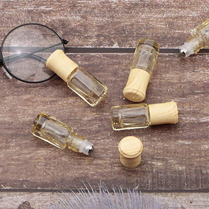 3mL Glass Roller Bottles for Essential Oils, Roller Ball Applicator - color: Yellow