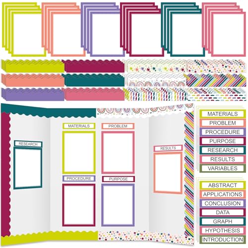 Fuyoooo 90 Pcs Science Fair Board Supplies, Classic - style: Classic