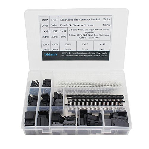 660Pcs 2.54mm Pitch Housing Connector Kit