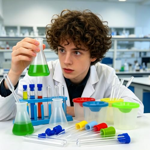 26PCS Science Lab Kit Plastic Lab Science Experiments and Test Tubes Set