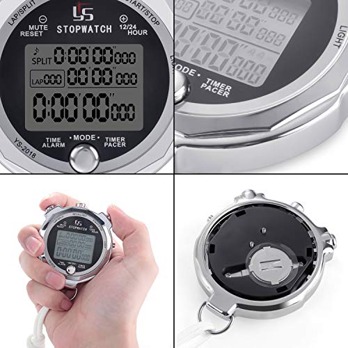 LAOPAO Melt Stopwatch, Clock Daily Rainproof Digital Timer for Sports Match,Competition,Coach,Referee,Training,Timing - color: Ys-2018