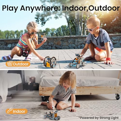 Sillbird 12-in-1 Solar Robot Building Kit STEM Gift for Boys Ages 8-13 - color: 12in1-blue Grey