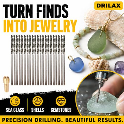 Drilax Diamond Drill Bits 20-Pc 1.5mm Compatible with Dremel Bits - size: 1.5mm