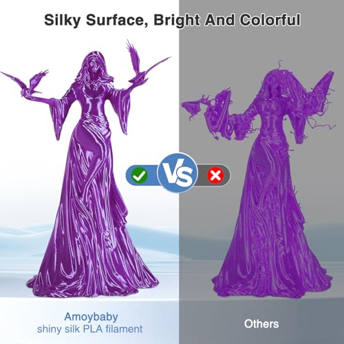 Silk Purple PLA Filament 1.75mm 1kg(2.2lbs), High Speed PLA - color: Purple