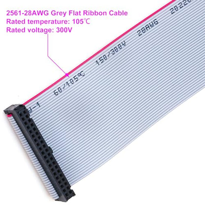2.54mm Flat Ribbon IDC Cable Female to Female, Flat Ribbon Cable Connector 26P FC 26-Pin 30cm Length 2Pcs (TC-30cm-FF26P-2) - color: Female to Female, size: 26P