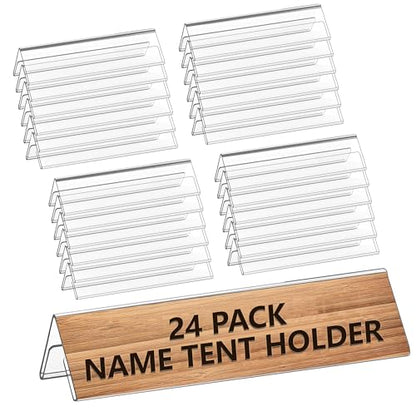 acrylic name plate for desk clear table tents widely used table display for office metting school classroom 24 Pieces