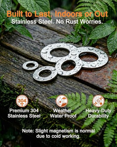 Flat Washers Assortment Kit, Metal Washers, More Practical M6 & M8 Sizes