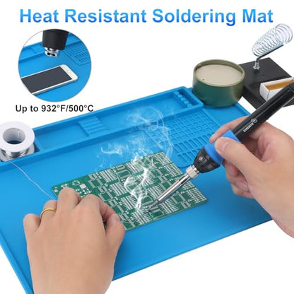 STREBITO Soldering Mat Electronics Repair Mat, Silicone Work Mat 13.8"x9.9"