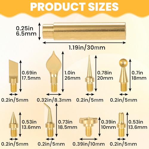 3D Printer Smoothing Tool Kit Tool, 8PCS, Gold