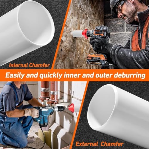 PVC Deburring Tool, 2 in 1 Inner-Outer PVC Reamer Tool