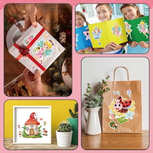 24 PCS Fairy Stickers for Kids, Make a Face Sticker, Make Your Own Stickers - style: Fairy