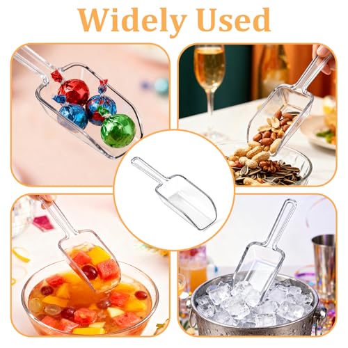 15Pcs Small Scoops 4.3" Mini Acrylic Plastic Kitchen Scoops Multi Purpose