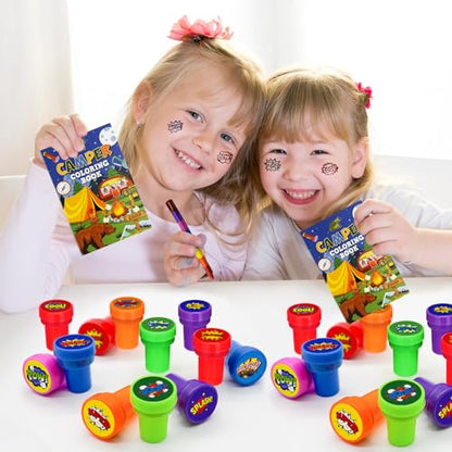 Cinrobiye 24 Pcs Hero Stampers Party Favor Set, Cute Superhero Stamps for Kids Birthday Party, Classroom Rewards, Carnival Prizes, Goody Bag Fillers, Super Hero Themed Party Supplies - color: Hero