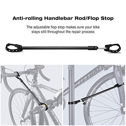 CXWXC Bike Repair Stand -Shop Home Bicycle Mechanic Maintenance Rack - color: A: Black