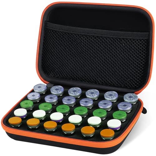 DHXYZZB 30-Slot Insulin Fridge Holder Storage Case for 1-3ml Insulin Vial Protector Holder Insulin Cooler Travel Case Organizer for Essential Oil & Sample Tubes - color: Orange
