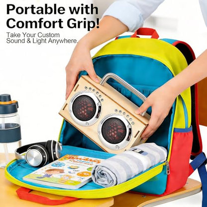 STEM Projects Kit for Kids & Adults, Build Your Own Portable DIY Wood Bluetooth Speaker, Science Experiment Electronics Kit Toys for Boys & Girls Ages 8-12 9 10 11 14 16 Birthday Gift-Chrome - color: Chrome