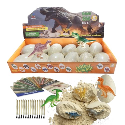Dino Eggs Dig Kit 12 Dinosaur Eggs Toys for Kids