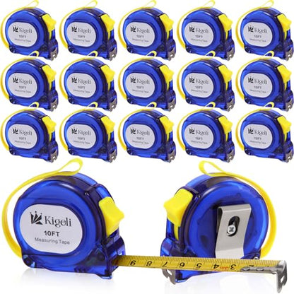 Kigeli 16 Pack 10ft Small Tape Measure Mini Retractable Measuring Tape Bulk