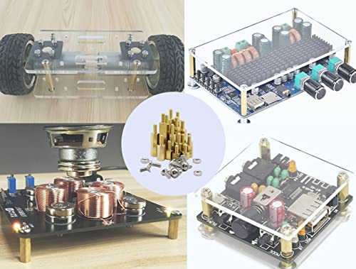 M2.5 Brass Male-Female Hex Standoffs, 304 SS Screws & Hex Nuts Kit - size: M2.5