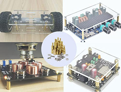 M2.5 Brass Male-Female Hex Standoffs, 304 SS Screws & Hex Nuts Kit - size: M2.5