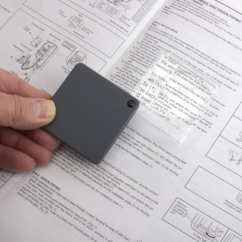 Carson Magniflip Plus 2.5X/5X/7X Flip-Open Magnifier with Built-in Protective Case (GN-44), Grey, Single Pack - size: Single Pack