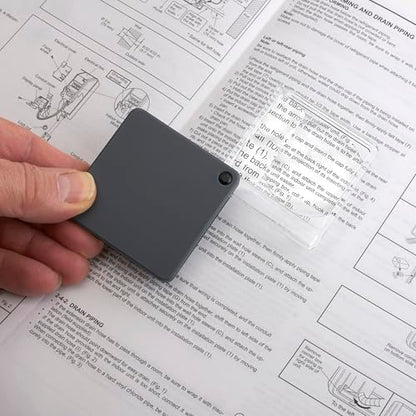 Carson Magniflip Plus 2.5X/5X/7X Flip-Open Magnifier with Built-in Protective Case (GN-44), Grey, Single Pack - size: Single Pack