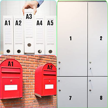 Letter Stickers,Mailbox Numbers,1 Inch Waterproof Vinyl Alphabet - color: Black, size: 1 Inch