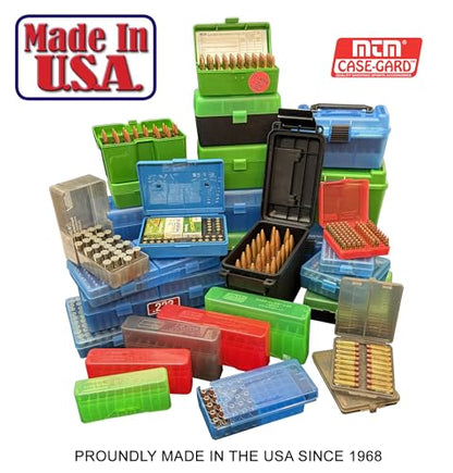 MTM RS-100-41 100 Round Rifle Ammo Box | Flip-Top | 223 204 Ruger 6x47 | Indestructible polypropylene, Snap-lock latch | USA Made | Clear Smoke - color: Clear Smoke