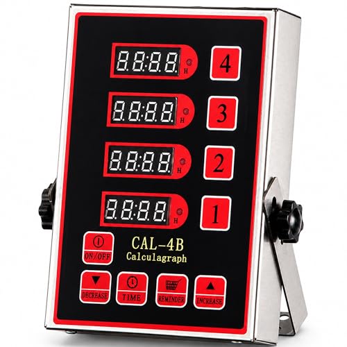 Commercial 4 Channels Digital Kitchen Timer, Calculagraph Fry Timer - size: 4 Channel