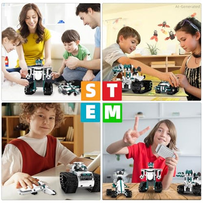 12 in 1 Robot Building Set with RC & APP for Boys Kids Age 8-14 - color: 12in1 Robot