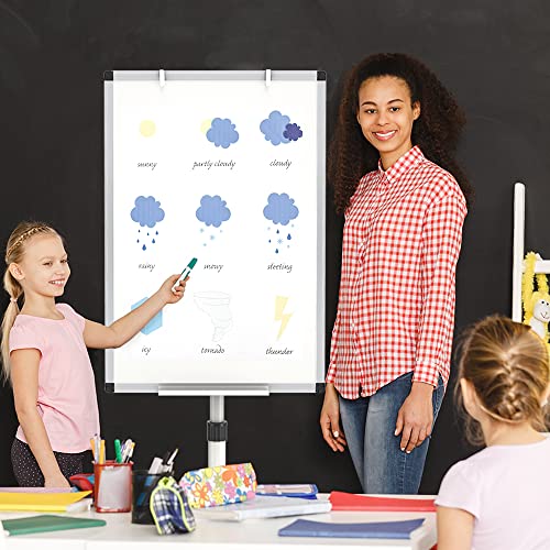 VIZ-PRO ECO Magnetic Mobile Whiteboard, 36 X 24 Inches, Easel Flipchart Stand Rolling Dry Erase Board with Paper Pads - color: White, size: 36 X 24 Inches