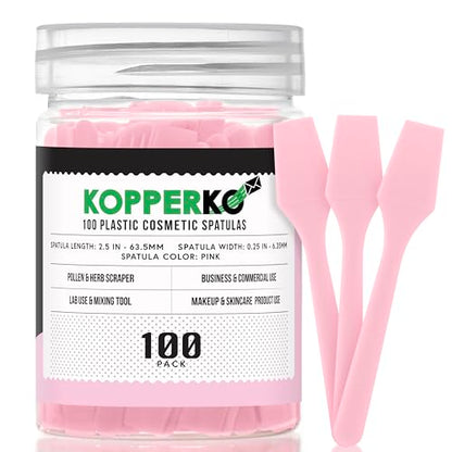 Kopperko Cosmetic Spatulas, 2.5 Inch, 100 Pack, Pink - color: Pink, size: 100 Spatulas