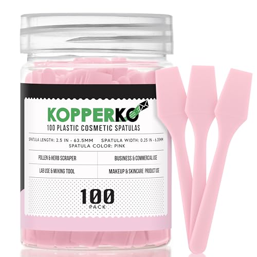Kopperko Cosmetic Spatulas, 2.5 Inch, 100 Pack, Pink - color: Pink, size: 100 Spatulas