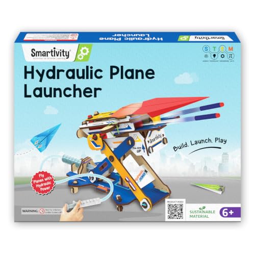 Smartivity 2in1 Hydraulic Aeroplane & Dart Launcher STEM Kit Ages 6-14 - style: Hydraulic Plane Launcher