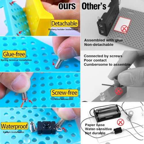 STEM Electric Circuit Kit for Kids Ages 8-15, Physics Electric Science Kit