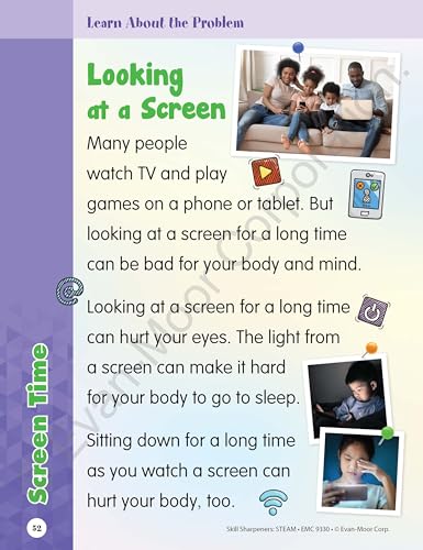 Evan-Moor Skill Sharpeners STEAM Workbook, Kindergarten, Science, Technology, Engineering, Art, Math, Hands On Activities, Helping Others, Collaboration, Solve Real World Problems, Puzzles, Homeschool