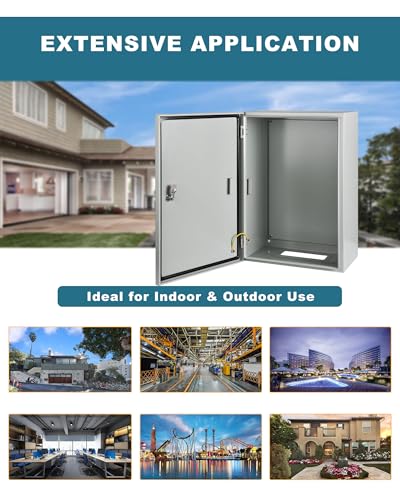 Waterproof Electrical Enclosure 20 x 12 x 10'', Outdoor Electrical Box Weatherproof, Electrical Junction Box with Reinforced Lock - size: 20 x 12 x 10''