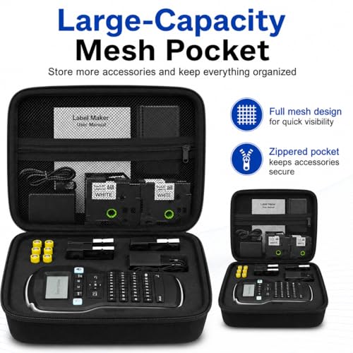 PAIYULE Label Maker Case for DYMO LabelManager 160/280, Black - color: black