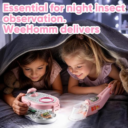 Bug Catcher for Kids with Light and Insect Habitat Outdoor Exploration Toys - color: Pink