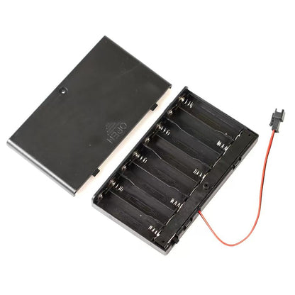 2Pack 8 x AA 12V Battery Holder Case Box Wired ON/Off Switch with Cover SM Terminal Plug