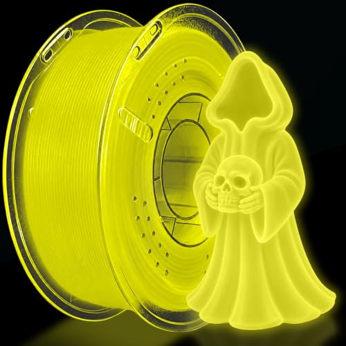 Glow in the Dark PLA+ Filament, 1KG(2.2lbs), Yellow, 1.75mm - color: Yellow