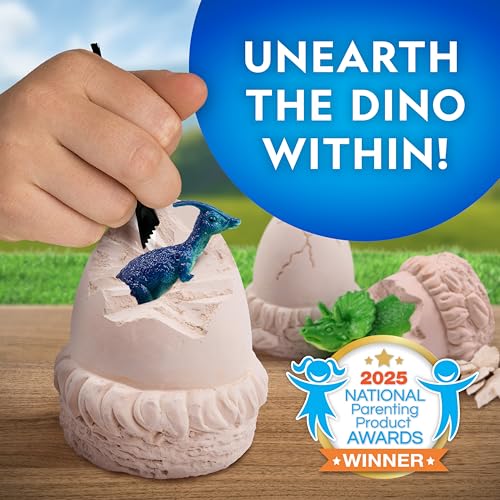 National Geographic Dinosaur Dig Kit with 12 Dino Eggs for Kids - style: 12 Dino-shaped Dig Bricks