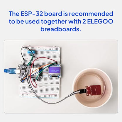 ELEGOO 37-in-1 Sensor Kit and 3PCS ESP-32 Boards, for Sensors, Smart Devices, Robotics, STEM Learning and DIY Electronics
