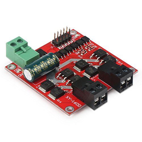 DROK DC Motor Driver, L298 Dual H Bridge Motor Speed Controller DC 6.5V-27V 7A PWM Motor Regulator Board 12V 24V Electric Motor Control Module Industrial 160W with Optocoupler Isolation - style: 160W