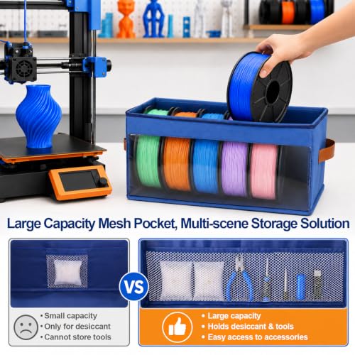 Filament Storage Box 4 Pack, Stackable Filament Storage Organizers