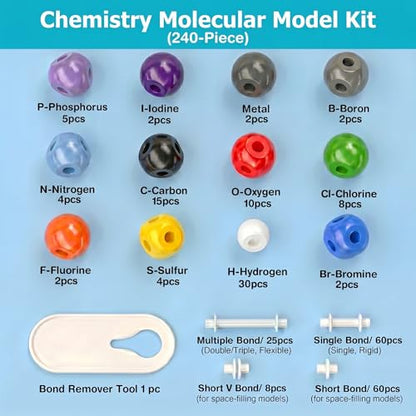 240 PCS Chemistry Molecular Model Kit for STEM Science Education Lab Gift