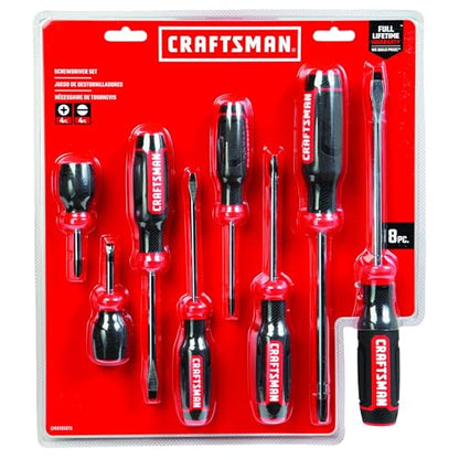 CRAFTSMAN Screwdriver Set,Bi-Material,8 Piece Set (CMHT65075N),(Pack of 4) - style: NEW Screwdriver Set, 8 Piece